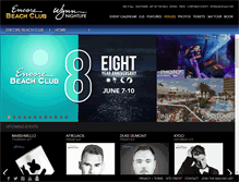 Tablet Screenshot of encorebeachclub.com